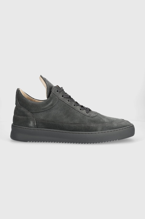 Велурени маратонки Filling Pieces Low Top Suede в сиво 10122791850