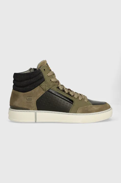 Tenisice G-Star Raw RAVOND II MID LEA boja: zelena, 2342005714.OLV