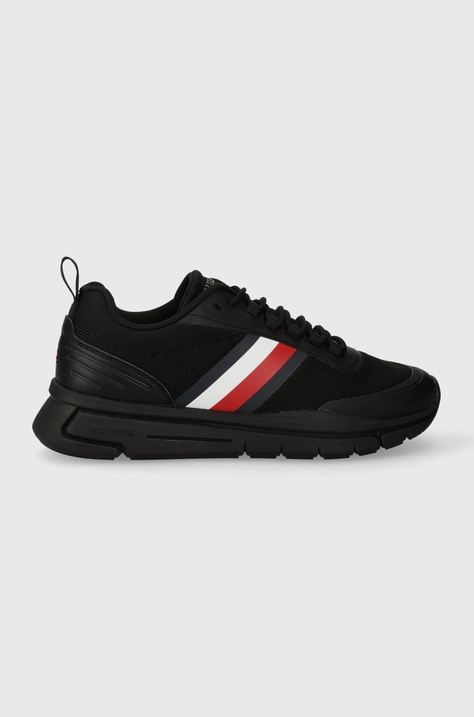 Tenisky Tommy Hilfiger MODERN RUNNER STRIPE čierna farba, FM0FM04835