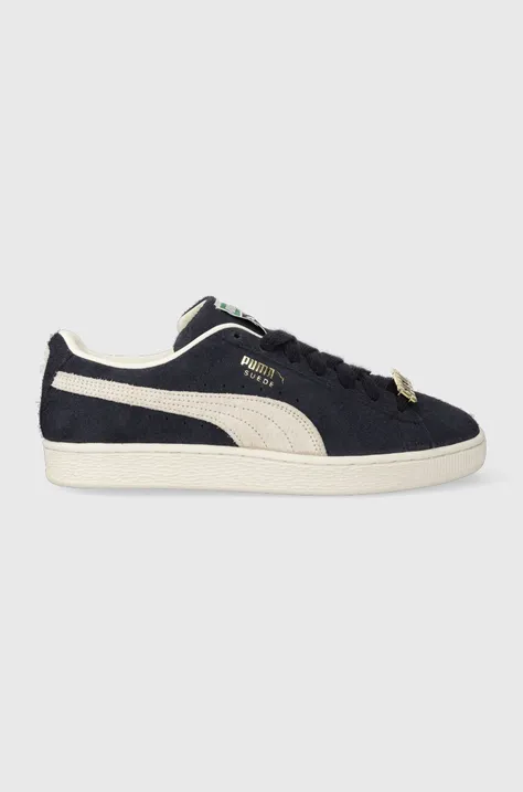Puma sneakers din piele întoarsă culoarea bleumarin 393167