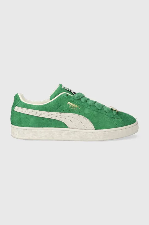 Semišové sneakers boty Puma zelená barva