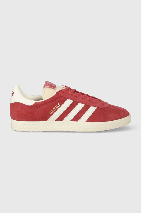 Semišové tenisky adidas Originals Gazelle červená farba, IG1062