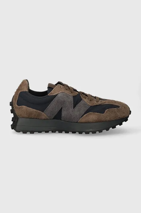Sneakers boty New Balance 327 hnědá barva, MS327WI
