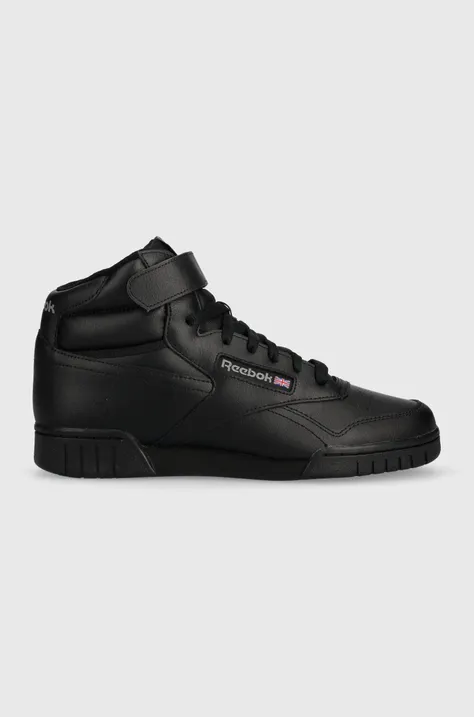 Шкіряні кросівки Reebok EX-O-FIT HI колір чорний 100000109
