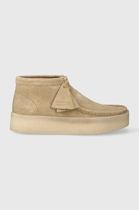 Туфлі Clarks Wallabee Cup чоловічі колір бежевий 26173316