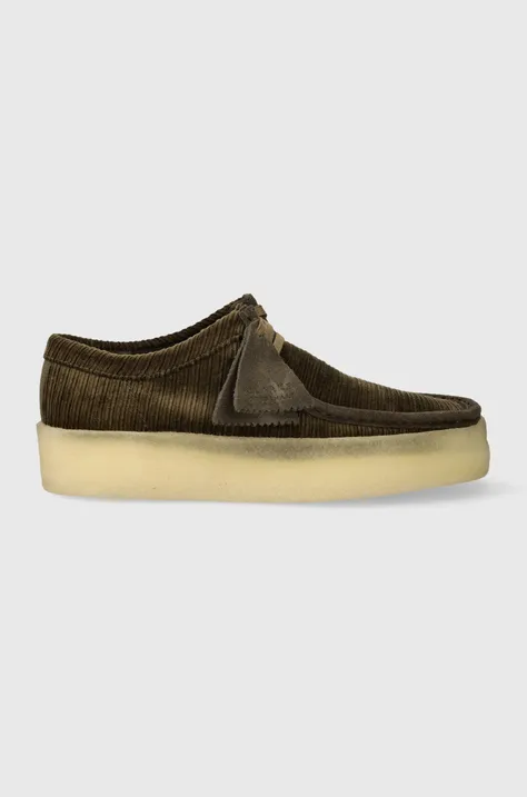 Clarks shoes Wallabee Cup men's green color 26174037