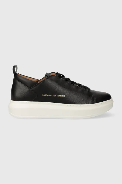 Δερμάτινα αθλητικά παπούτσια Alexander Smith χρώμα: μαύρο