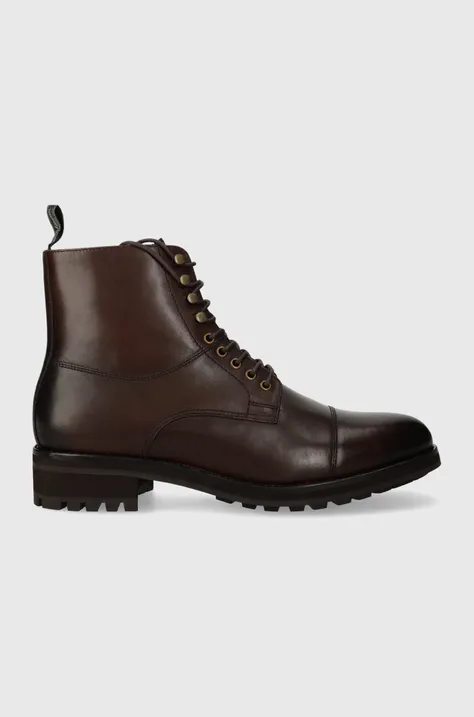 Usnjeni čevlji Polo Ralph Lauren Bryson Boot moški, rjava barva, 812754384001