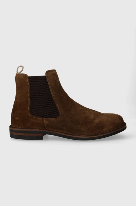 Astorflex suede chelsea boots BITFLEX men's brown color BITFLEX.001.419