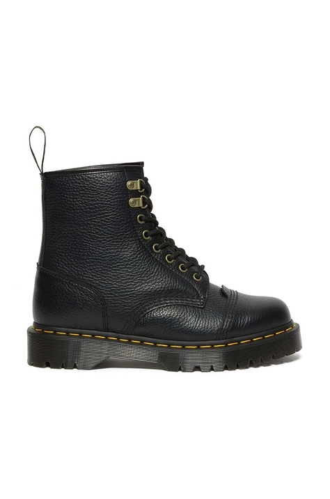 Dr. Martens ghete înalte 1460 Bex Faux Fur Milled Nappa bărbați, culoarea negru