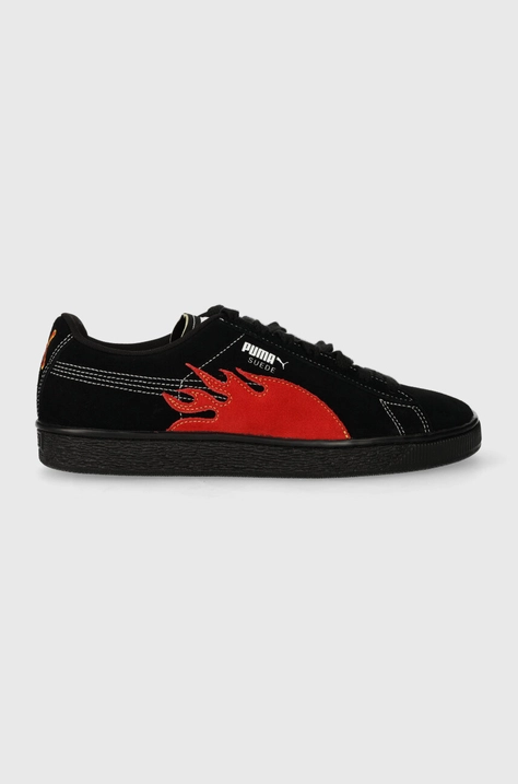 Puma sneakers din piele întoarsă Puma x Butter Goods Suede culoarea negru, 396127