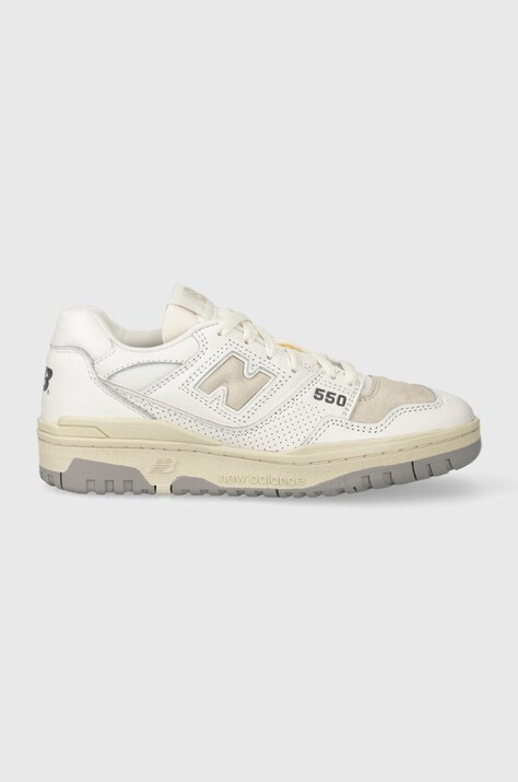 New Balance sneakers din piele BB550PWG culoarea alb