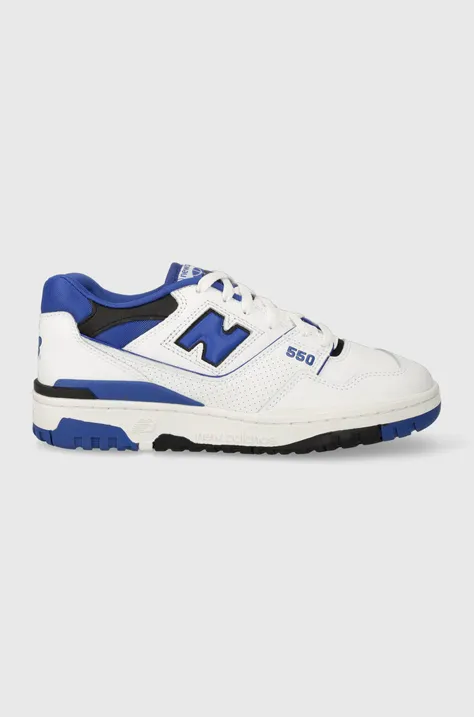 Kožené sneakers boty New Balance BB550SN1 bílá barva