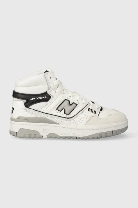 New Balance sneakers BB650RWH culoarea alb