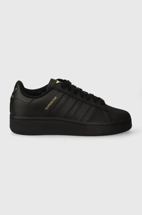 adidas Originals leather sneakers SUPERSTAR XLG black color