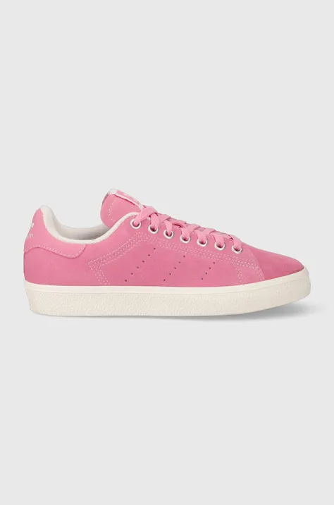 Замшеві кросівки adidas Originals Stan Smith CS J колір рожевий IG7675