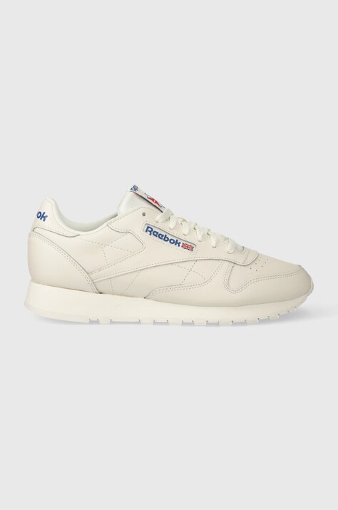 Kožené tenisky Reebok béžová barva