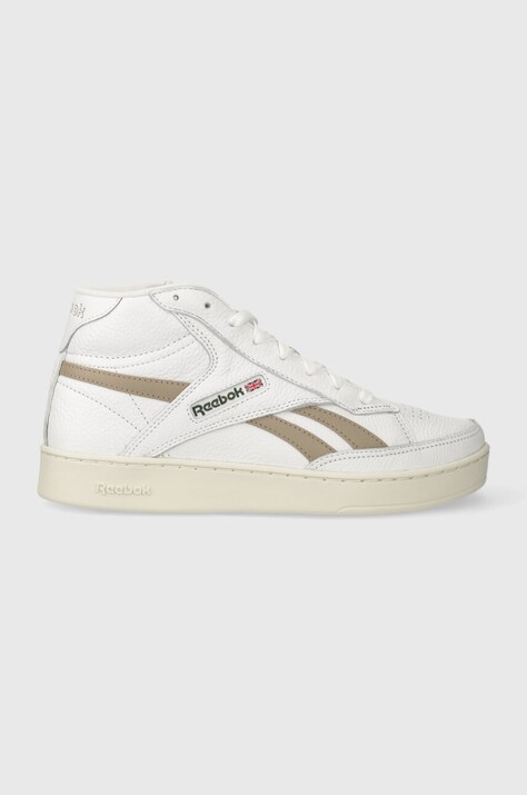 Kožené tenisky Reebok Club C Form Hi bílá barva