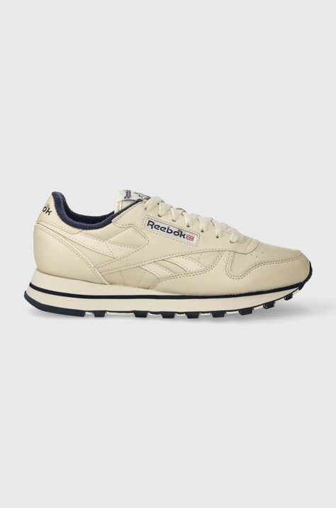 Кожаные кроссовки Reebok цвет бежевый