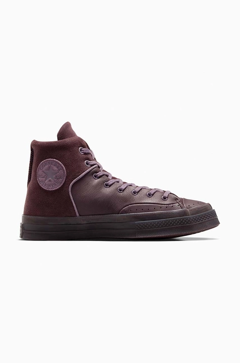 Kožené tenisky Converse Chuck 70 Marquis hnedá farba, A05619C