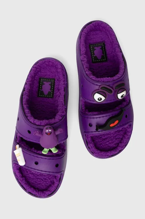 Шльопанці Crocs Crocs x McDonald’s Sandal колір фіолетовий 209392.PURP