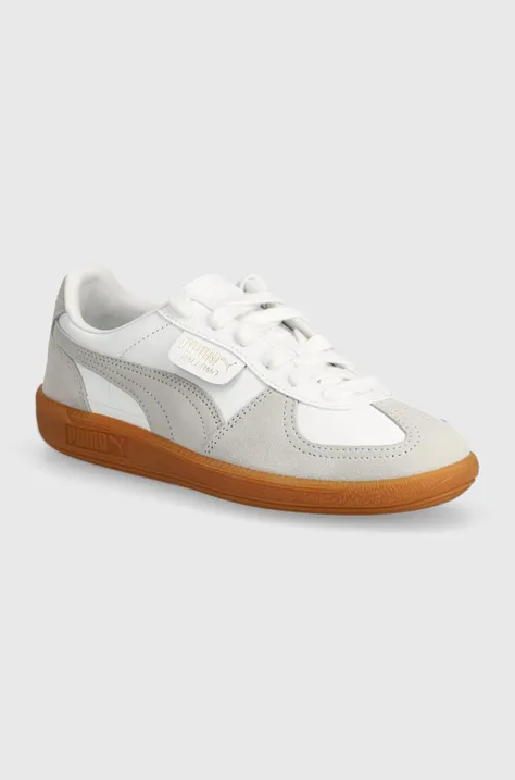Kožené sneakers boty Puma Palermo bílá barva, 396464