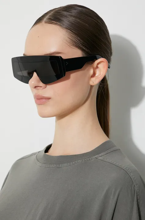 valentino eyewear rectangle frame sunglasses item black color