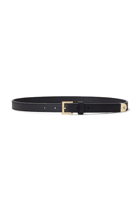 Lauren Ralph Lauren ζώνη γυναικεία δερμάτινη μαύρη 412912036