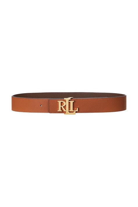 Lauren Ralph Lauren pasek dwustronny damski skórzany brązowy 412912040