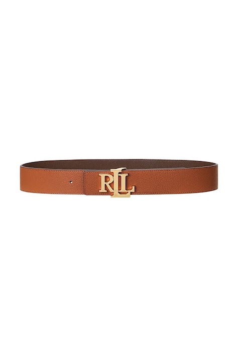 Lauren Ralph Lauren pasek dwustronny damski skórzany brązowy 412912040