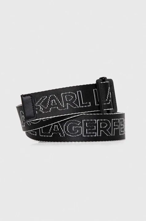 Ζώνη Karl Lagerfeld Jeans χρώμα: μαύρο
