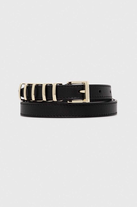 Patrizia Pepe curea de piele femei, culoarea negru