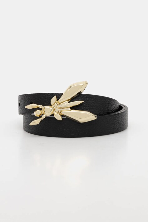 Patrizia Pepe curea de piele femei, culoarea negru, 8W0016 L001