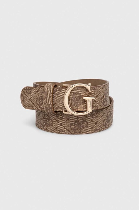 Ремінь Guess жіночий колір бежевий