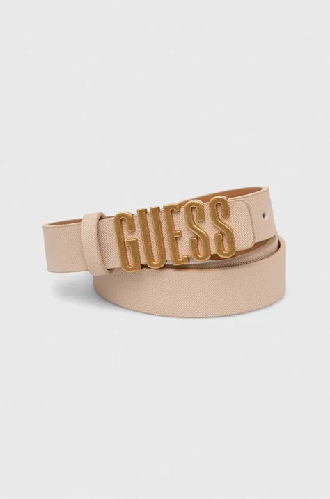 Ремінь Guess жіночий колір бежевий