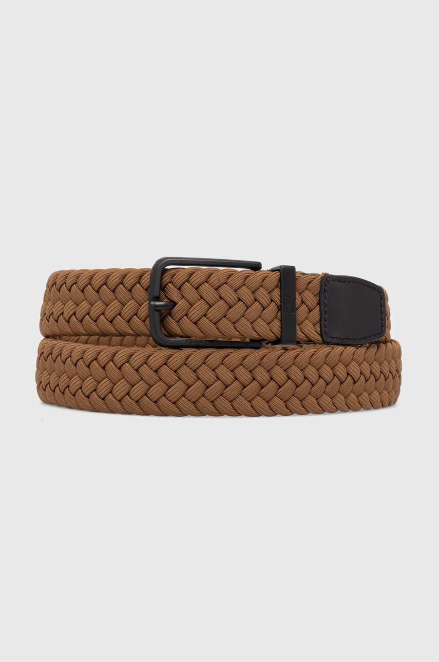 Tommy Hilfiger pasek męski kolor brązowy