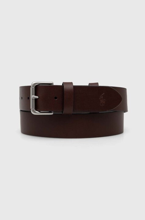 Polo Ralph Lauren curea de piele bărbați, culoarea maro 405899989