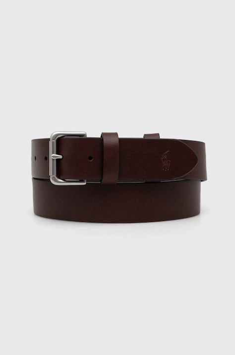 Polo Ralph Lauren curea de piele bărbați, culoarea maro 405899989