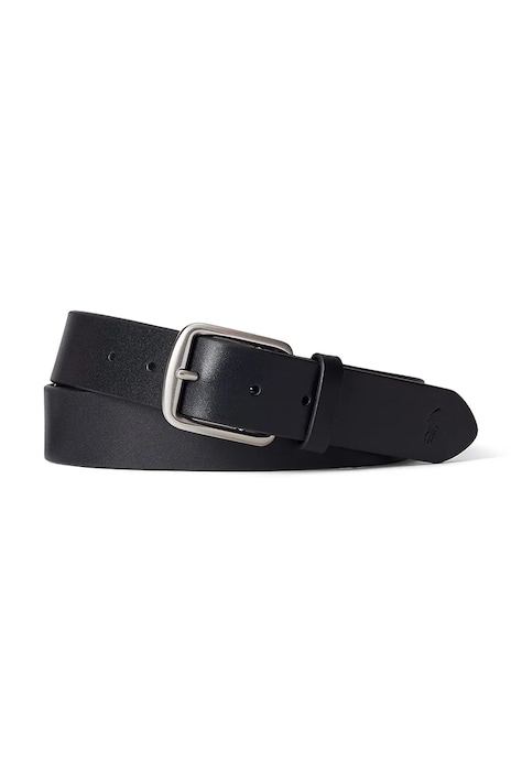 Δερμάτινη ζώνη Polo Ralph Lauren χρώμα: μαύρο