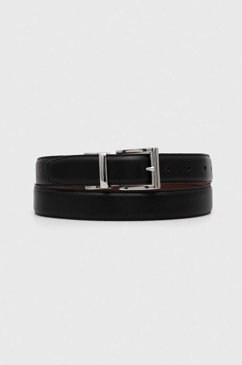 Кожен колан с две лица Polo Ralph Lauren мъжки в черно 405913735