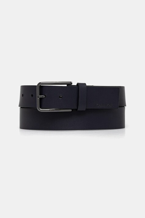 Calvin Klein curea de piele barbati, culoarea albastru marin, K50K509654