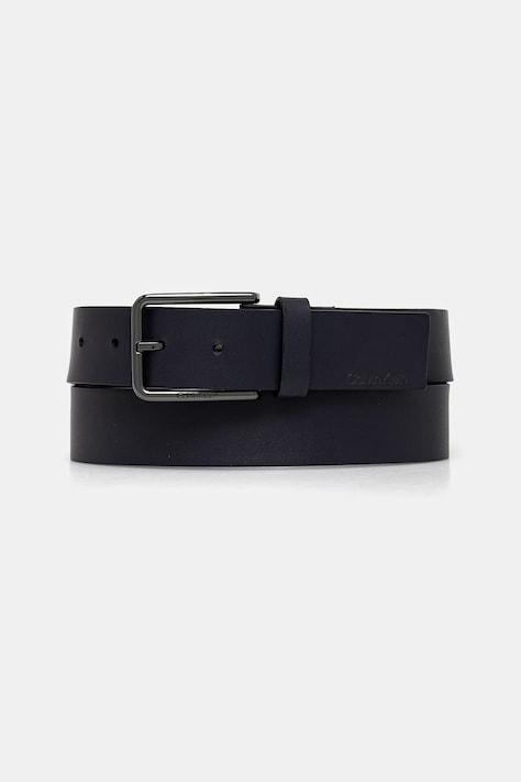 Δερμάτινη ζώνη Calvin Klein χρώμα: ναυτικό μπλε, K50K509654