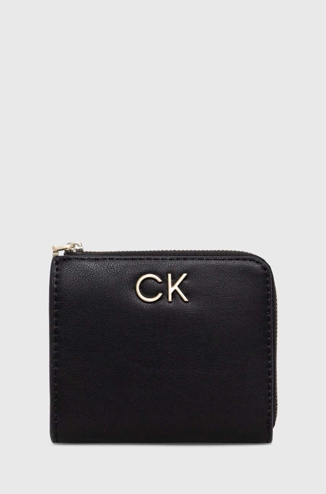 Calvin Klein portfel damski kolor czarny