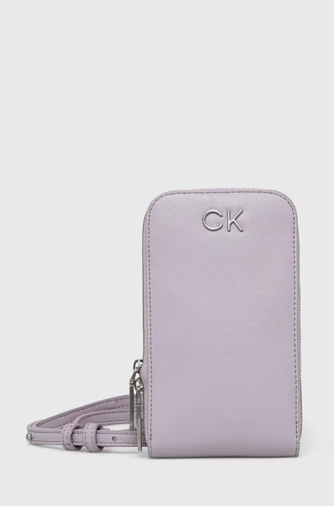 Calvin Klein pokrowiec na telefon kolor fioletowy