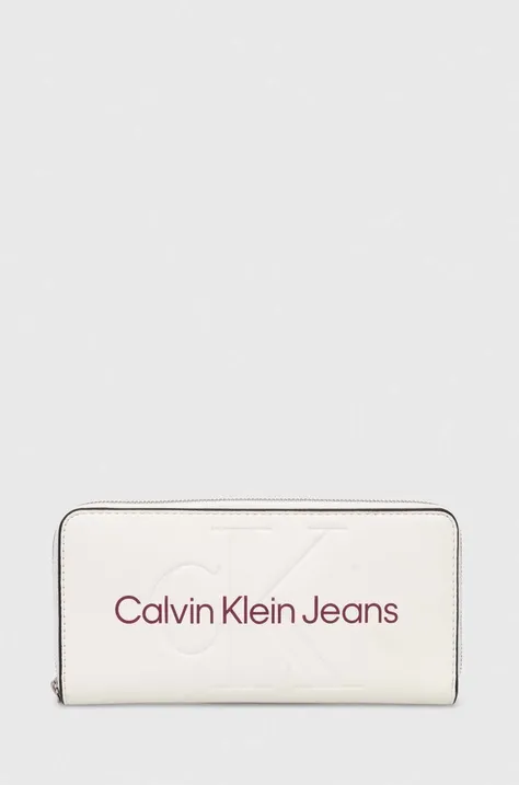 Πορτοφόλι Calvin Klein Jeans χρώμα: άσπρο