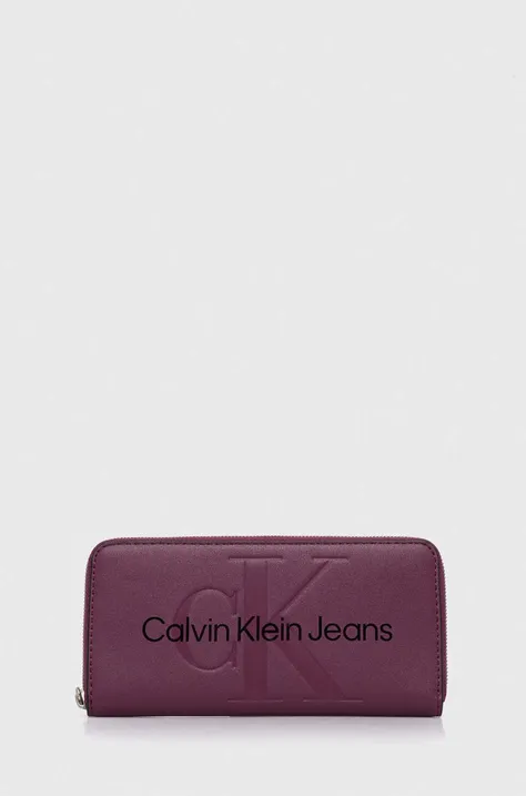Πορτοφόλι Calvin Klein Jeans χρώμα: μοβ