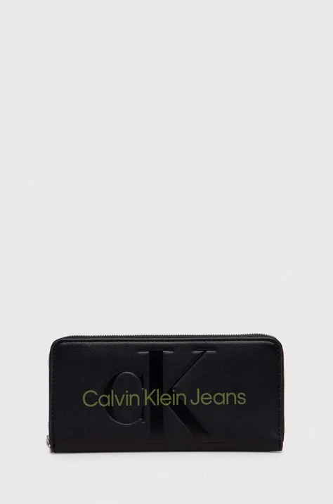 Calvin Klein Jeans portfel damski kolor czarny
