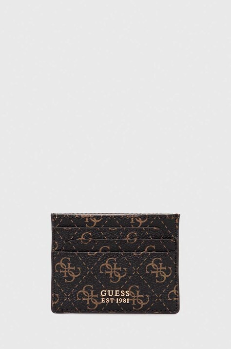Etui za kartice Guess boja: smeđa