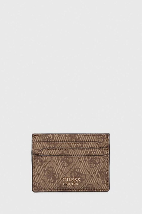 Guess etui na karty LAUREL kolor beżowy SWSG85 00350