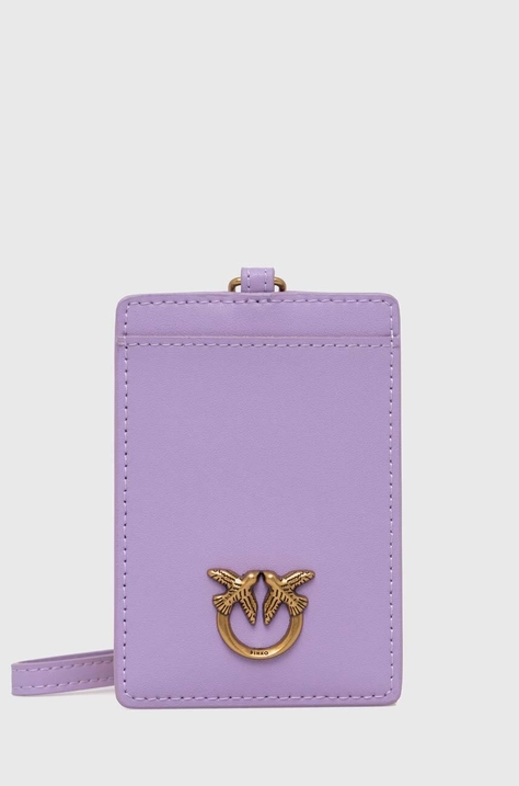 Pinko carcasa din piele culoarea violet